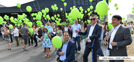 1000 Gste - 1000 Luftballons bei der Feier zum 60jhrigen Jubilum der Firma Reck / Foto: © Archiv Fa. Reck