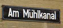 Foto:  Straenschild »Am Mhlkanal«