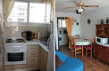 2 Fotos: Im Ferienhaus / Küche und Wohnzimmer