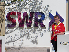 Foto: Der SWR vor Ort. Bei der Landesgartenschau 2012 in Nagold.