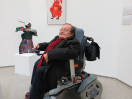 Willi Rudolf trifft auf Kunstwerke der Lebenshilfe Tübingen